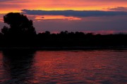 Abendlicht auf der Elbe bei Magdeburg