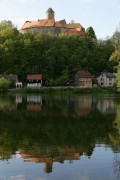 Schnfels mit Burg Schnfels Hochformat